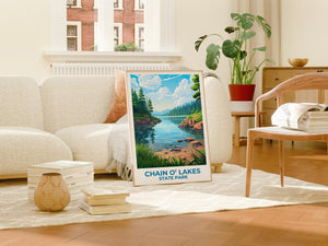 Chain O' Lakes State Park Poster – Pine Lake Shore Art