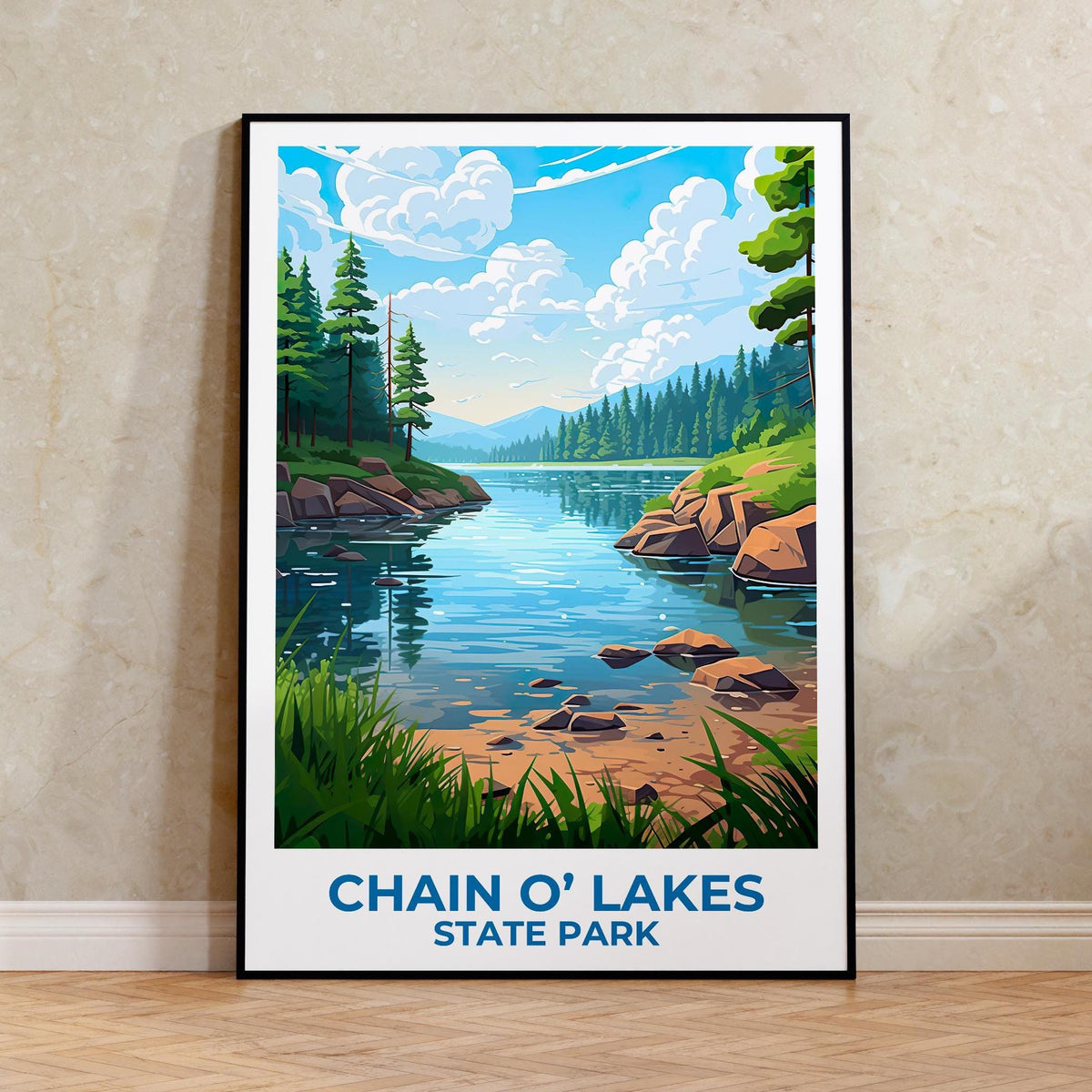 Chain O' Lakes State Park Poster – Pine Lake Shore Art