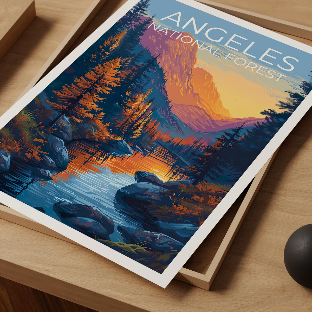 Angeles National Forest Autumn Pines Creek Poster
