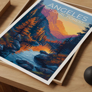 Angeles National Forest Autumn Pines Creek Poster