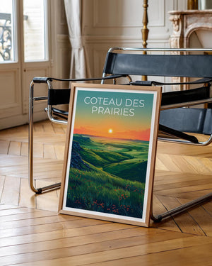 Coteau des Prairies Poster – Midwest Sunset Prairie Decor