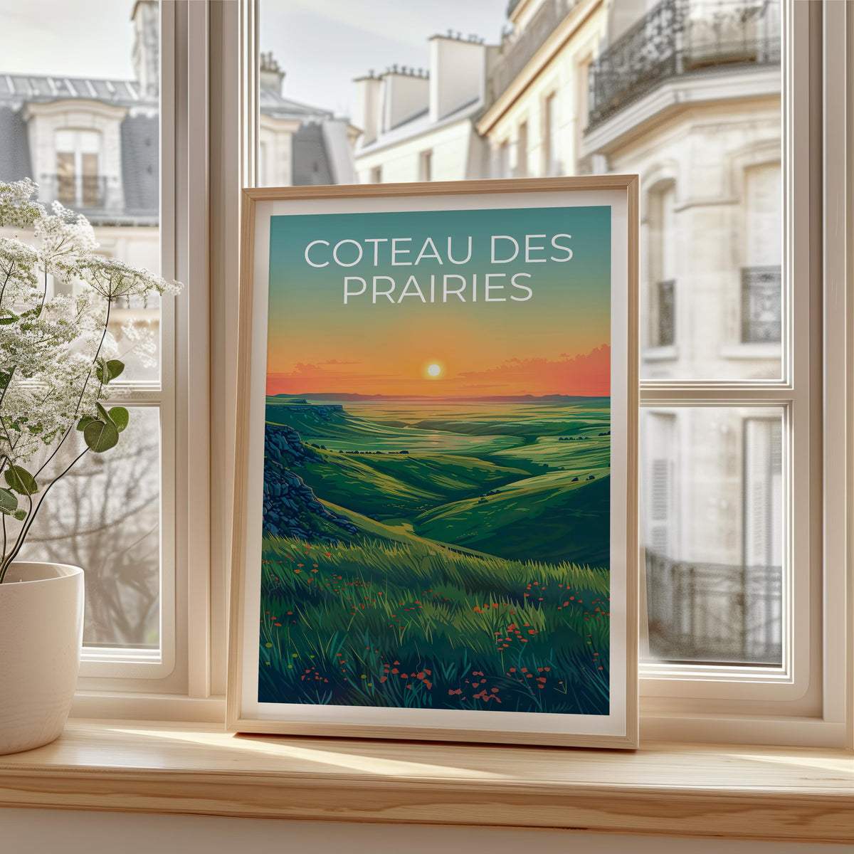Coteau des Prairies Poster – Midwest Sunset Prairie Decor