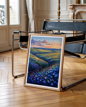 The Palouse Poster — Wildflower Hills Sunset Print