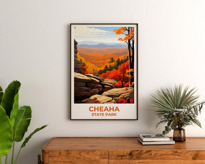 Cheaha State Park Print, Alabama Autumn Overlook Art