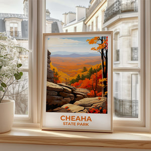 Cheaha State Park Print, Alabama Autumn Overlook Art