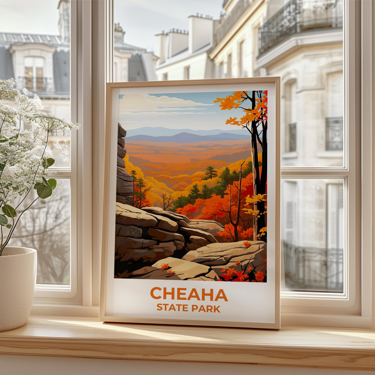 Cheaha State Park Print, Alabama Autumn Overlook Art