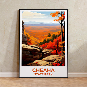 Cheaha State Park Print, Alabama Autumn Overlook Art