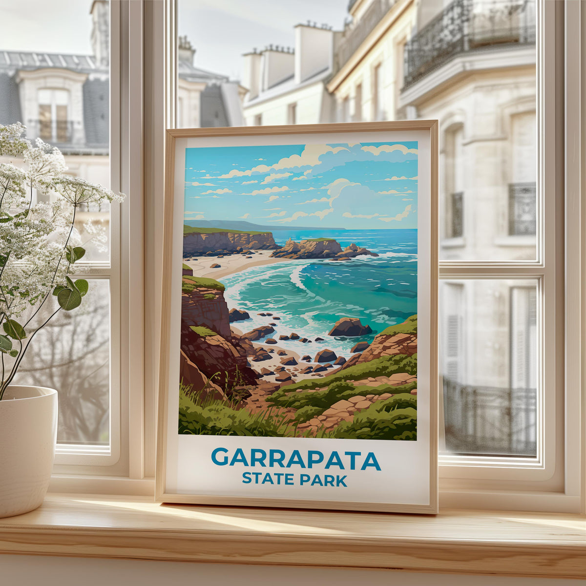 Garrapata State Park Rocky Cove Poster, California Print