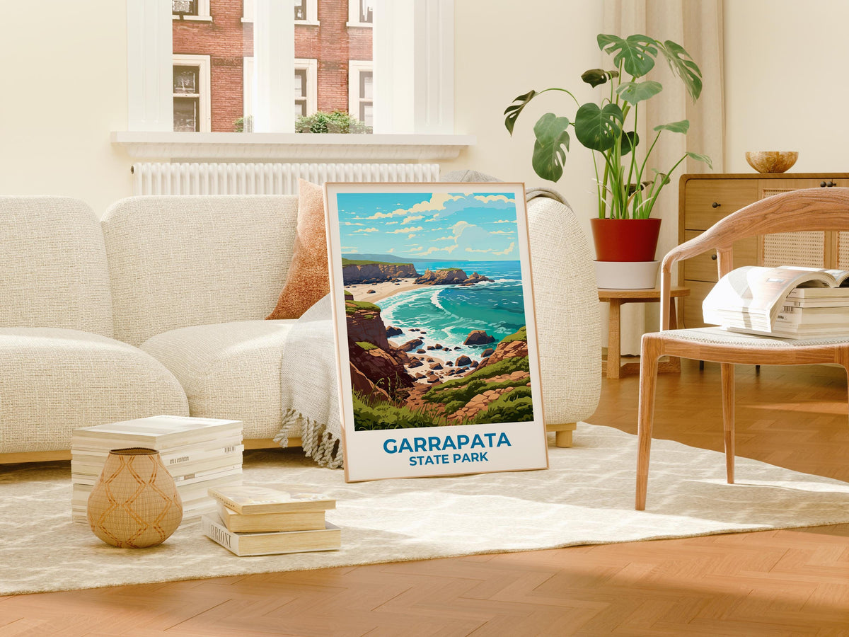 Garrapata State Park Rocky Cove Poster, California Print