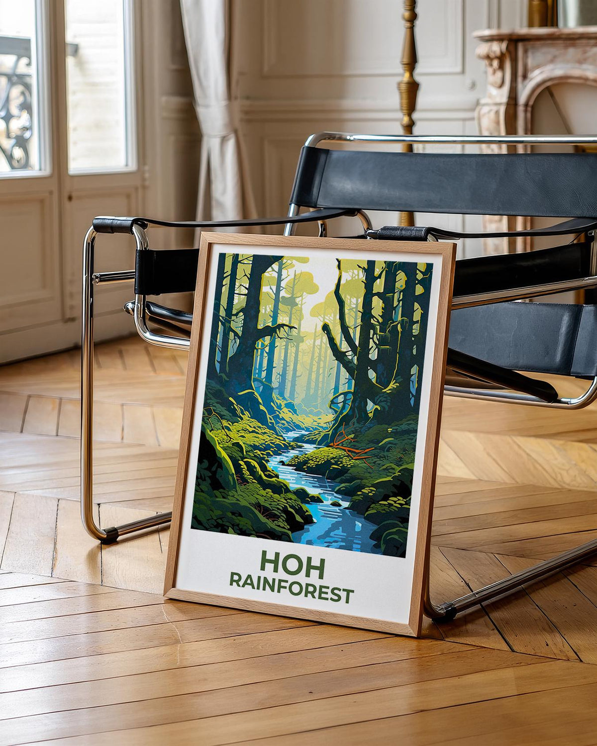 Hoh Rainforest Poster — Mossy Olympic Forest Stream Print