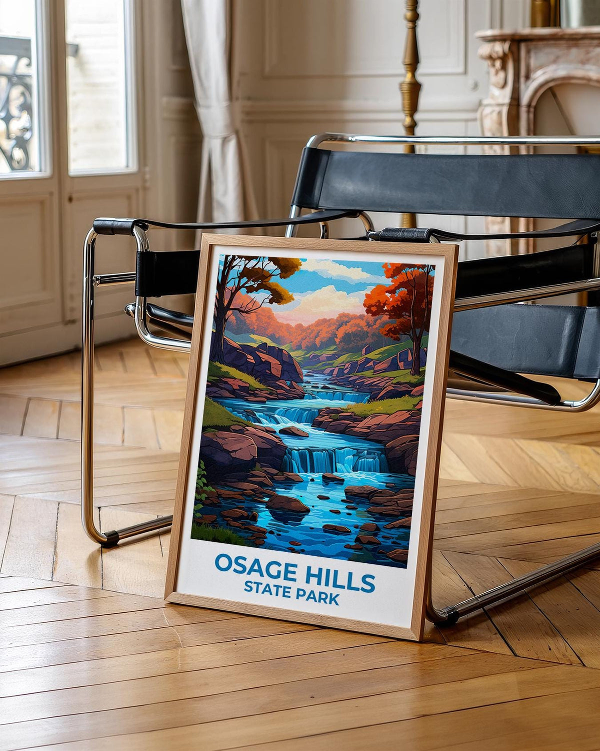 Osage Hills State Park Poster – Oklahoma Falls Art