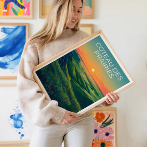 Coteau des Prairies Poster – Midwest Sunset Prairie Decor
