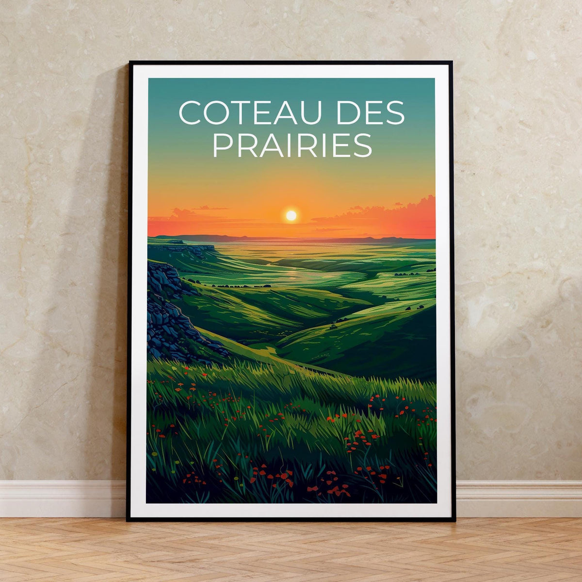 Coteau des Prairies Poster – Midwest Sunset Prairie Decor