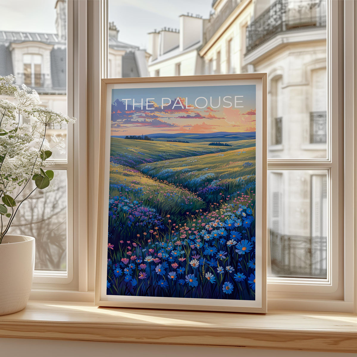 The Palouse Poster — Wildflower Hills Sunset Print