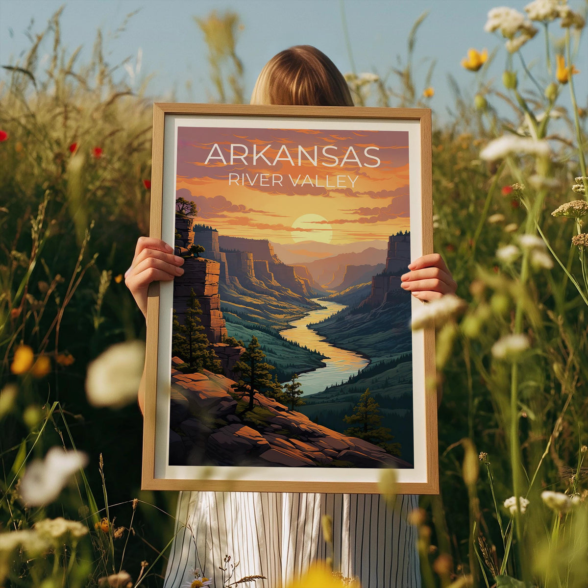 Arkansas River Valley Poster — Canyon Sunset Art Print