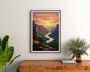 Arkansas River Valley Poster — Canyon Sunset Art Print
