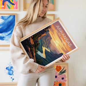 Arkansas River Valley Poster — Canyon Sunset Art Print