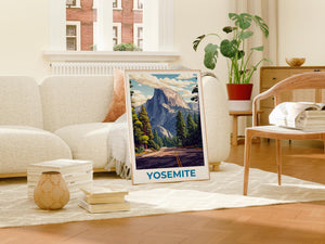 Yosemite National Park Poster — Half Dome Road Print