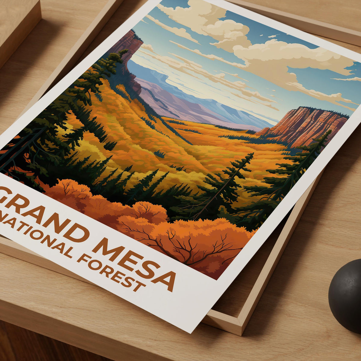 Grand Mesa National Forest Poster - Autumn Valley Print