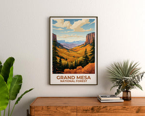 Grand Mesa National Forest Poster - Autumn Valley Print