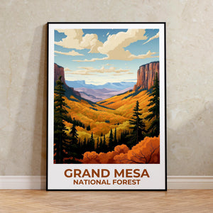 Grand Mesa National Forest Poster - Autumn Valley Print