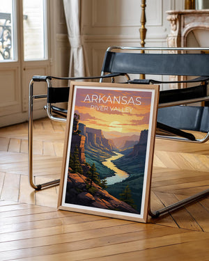 Arkansas River Valley Poster — Canyon Sunset Art Print