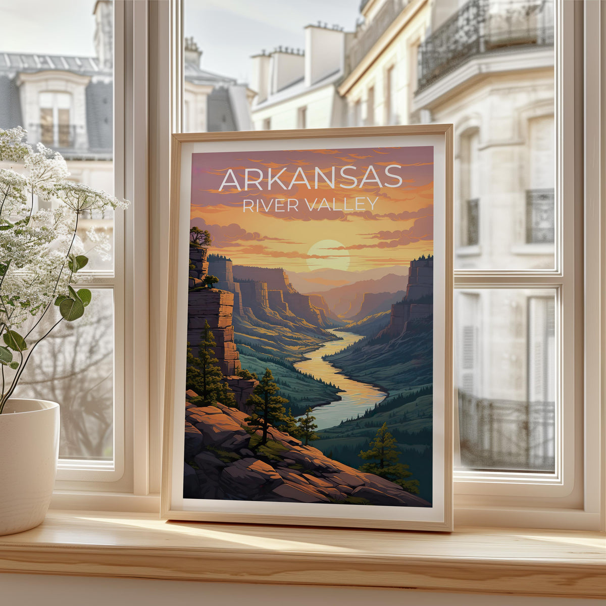Arkansas River Valley Poster — Canyon Sunset Art Print