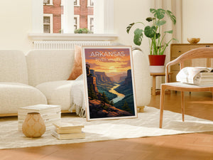 Arkansas River Valley Poster — Canyon Sunset Art Print