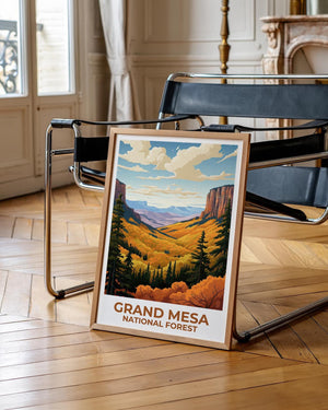 Grand Mesa National Forest Poster - Autumn Valley Print