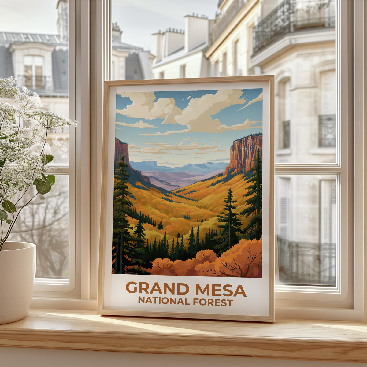 Grand Mesa National Forest Poster - Autumn Valley Print