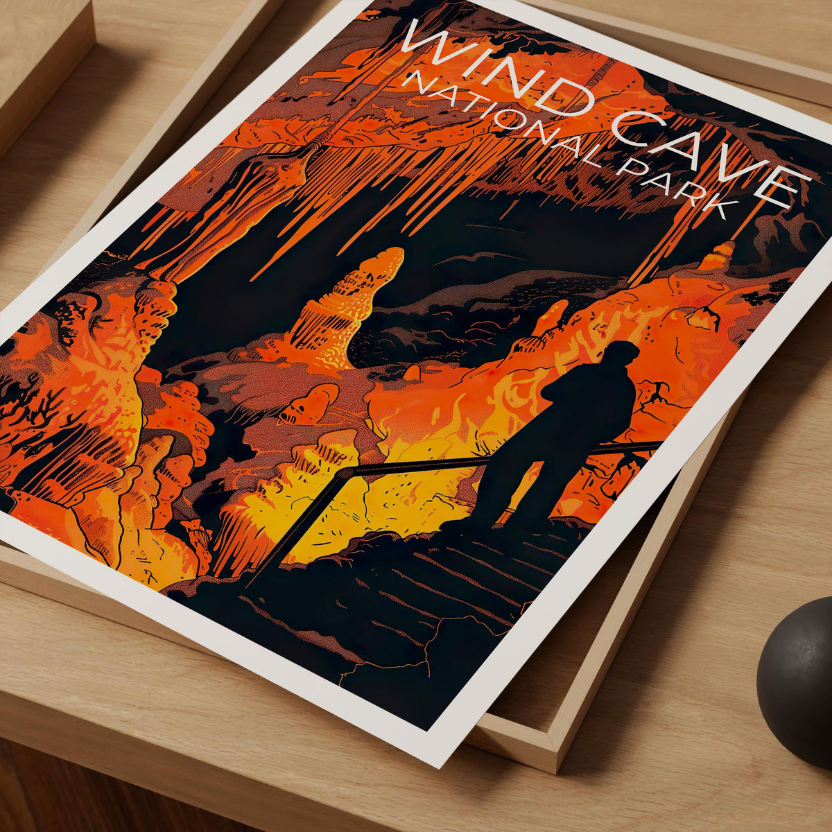Wind Cave Poster, South Dakota Cave Formations Print