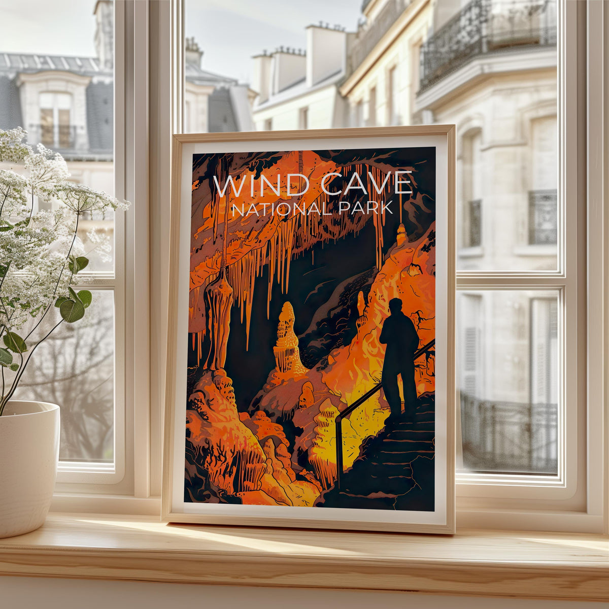Wind Cave Poster, South Dakota Cave Formations Print