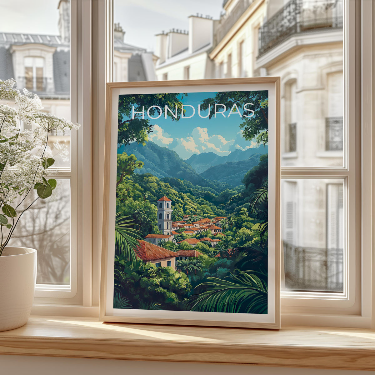 Honduras Rainforest Poster — La Moskitia Volcano Jungle Art