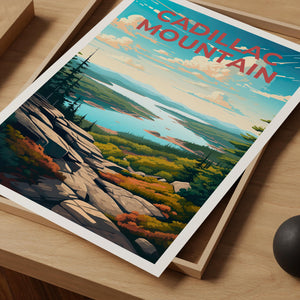 Cadillac Mountain Poster – Acadia Summit Vista Print