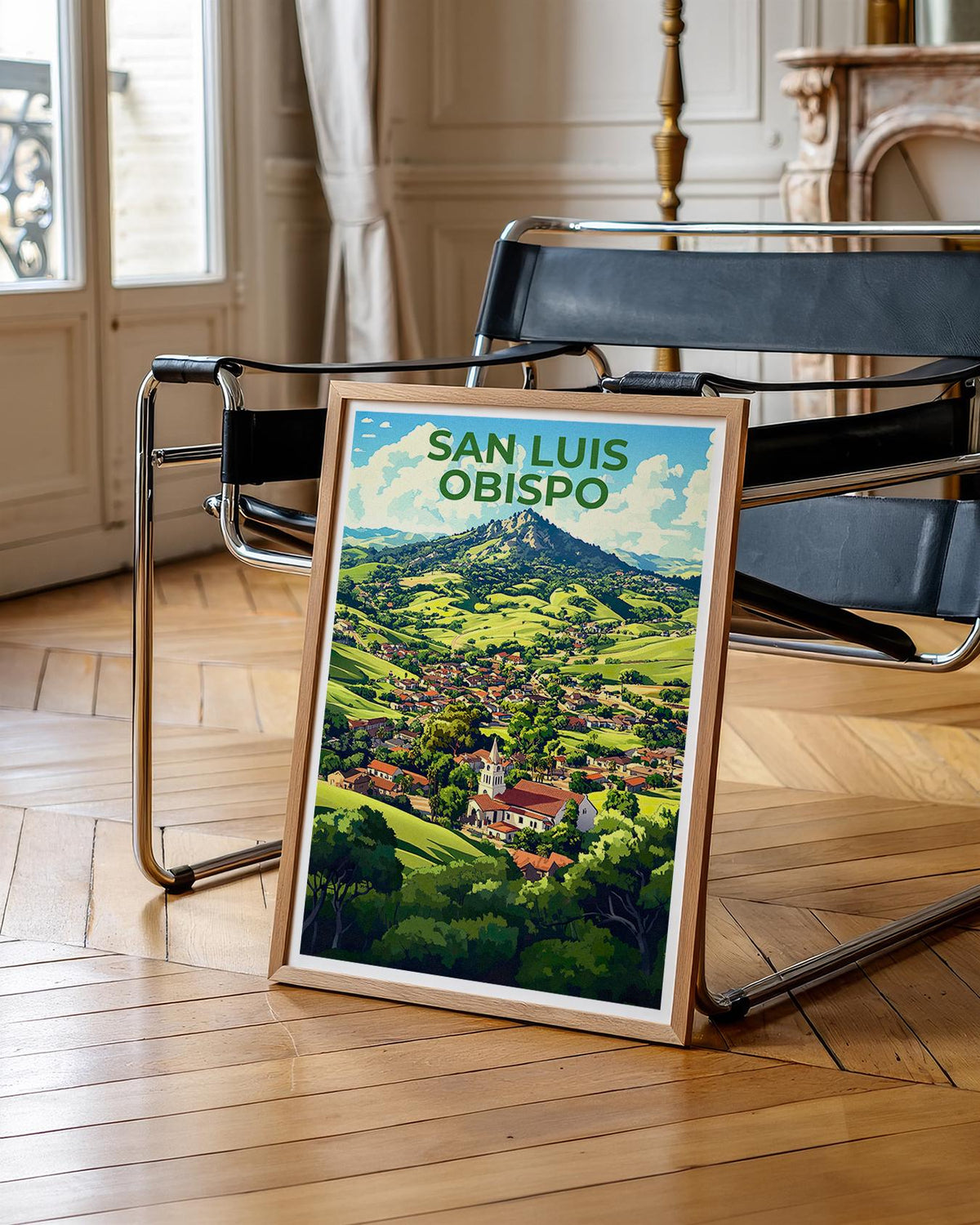 San Luis Obispo California Poster, Mission Hills Print
