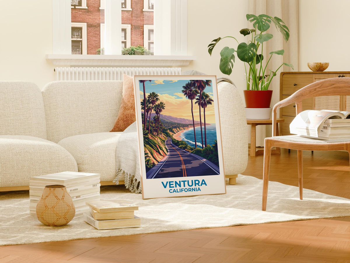 Ventura California Poster: Pacific Coast Highway Road Print