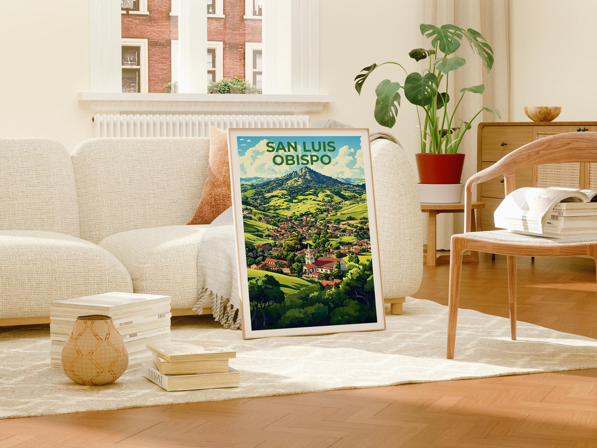 San Luis Obispo California Poster, Mission Hills Print