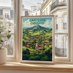 San Luis Obispo California Poster, Mission Hills Print
