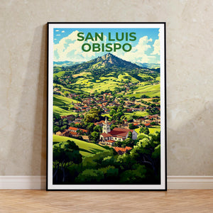 San Luis Obispo California Poster, Mission Hills Print