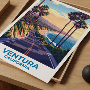 Ventura California Poster: Pacific Coast Highway Road Print