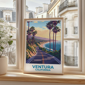 Ventura California Poster: Pacific Coast Highway Road Print