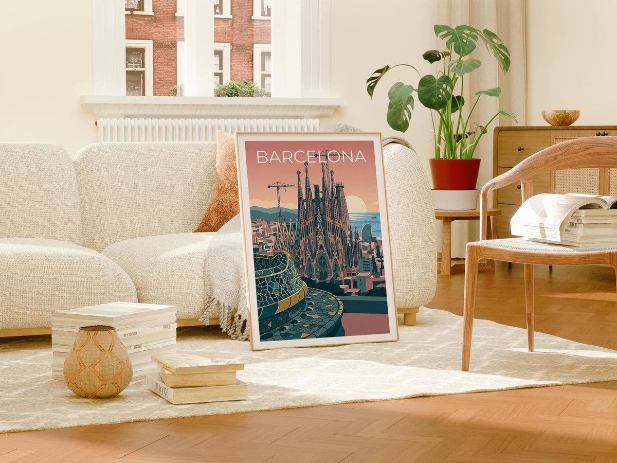 Barcelona Sagrada Familia Print - Spain Gaudi Mosaic Art