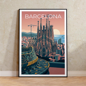 Barcelona Sagrada Familia Print - Spain Gaudi Mosaic Art