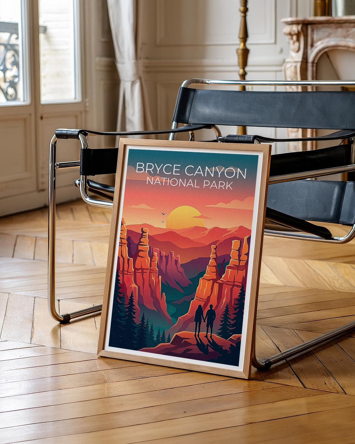 Bryce Canyon National Park Hoodoos Poster, Sunset Print