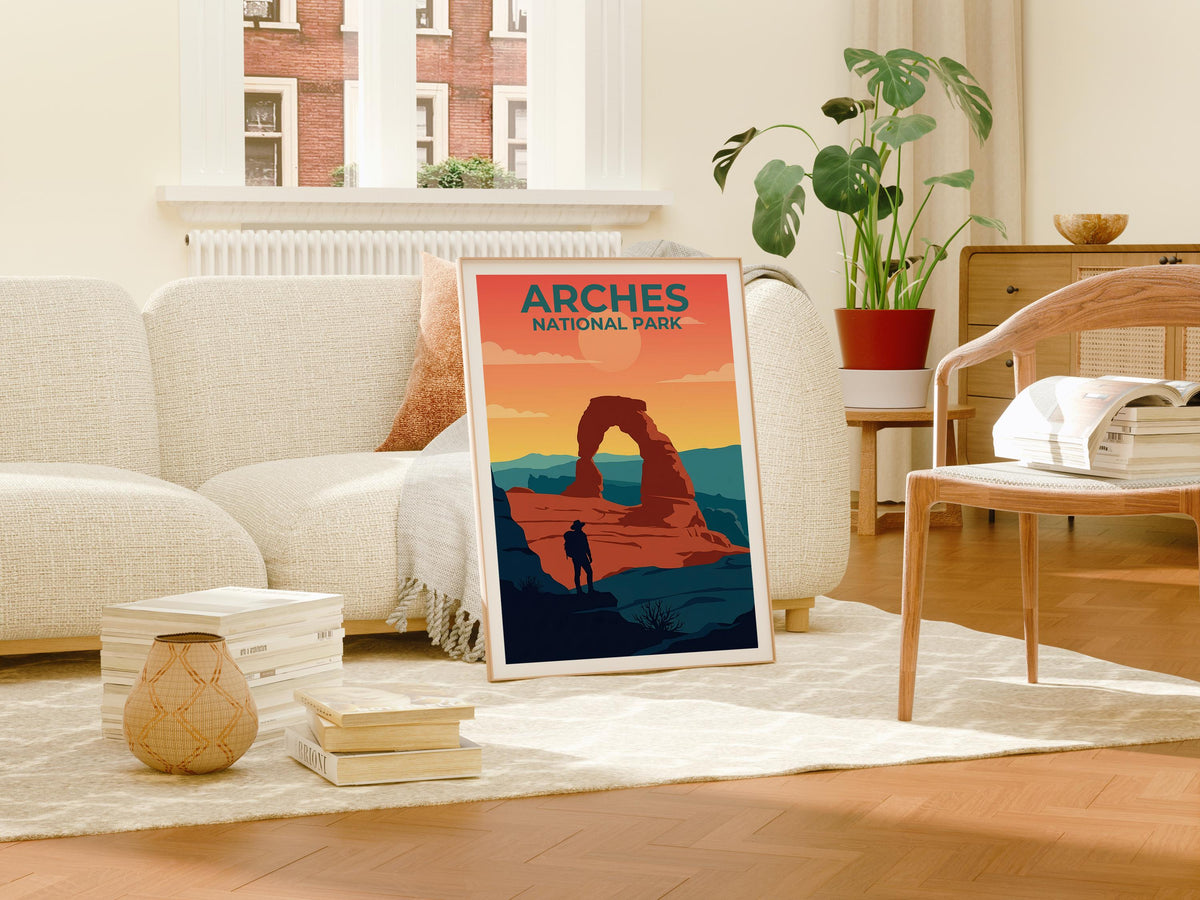 Arches National Park Poster: Delicate Arch Sunset