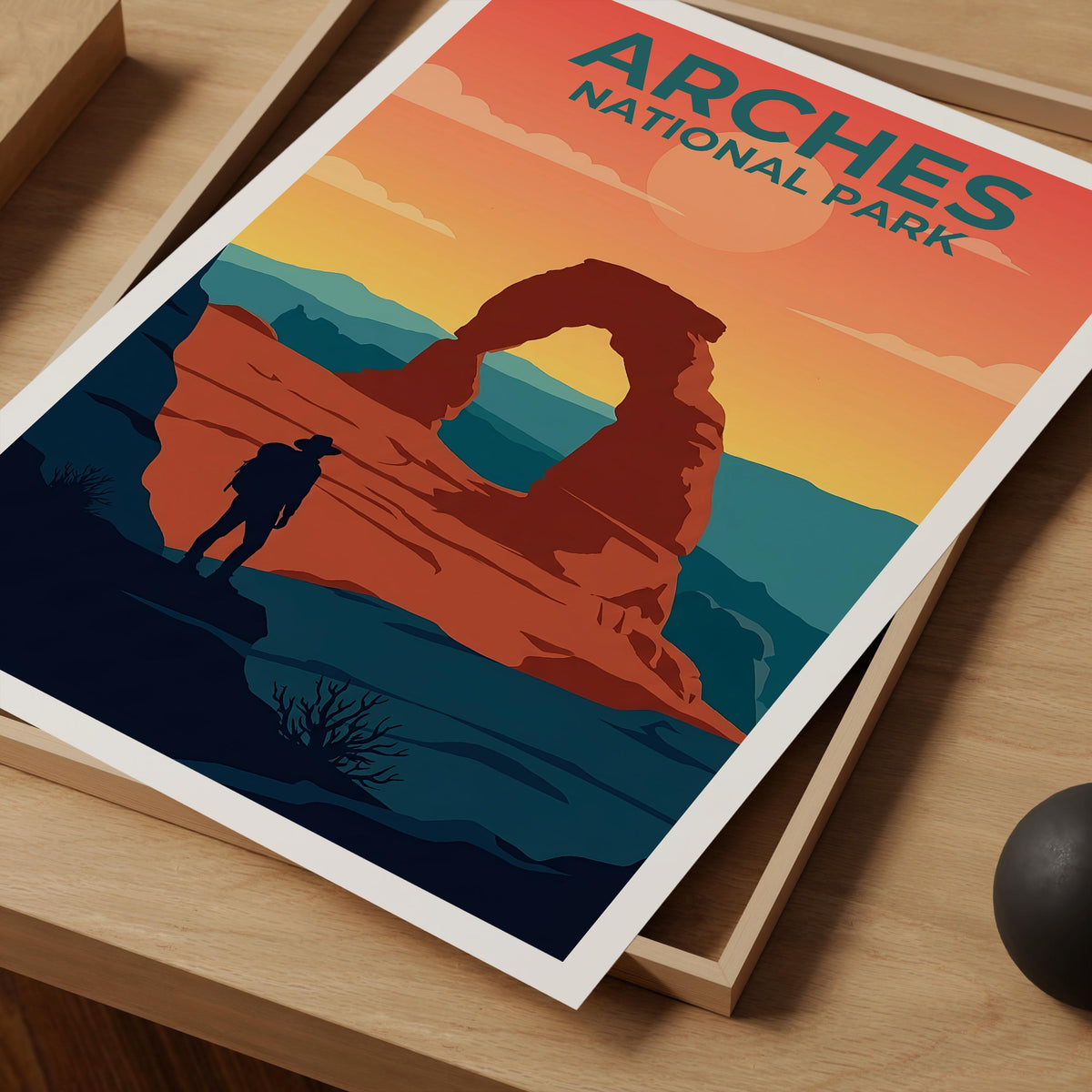 Arches National Park Poster: Delicate Arch Sunset