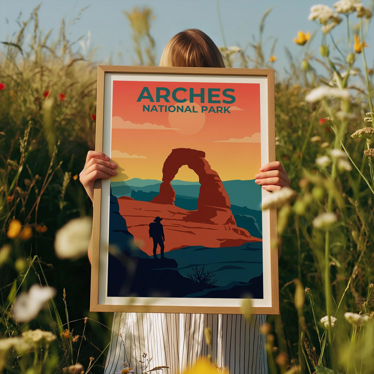 Arches National Park Poster: Delicate Arch Sunset