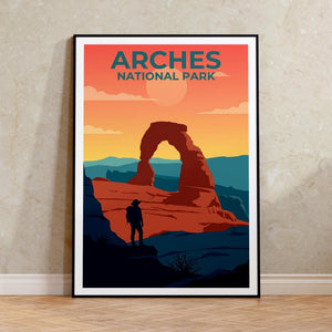 Arches National Park Poster: Delicate Arch Sunset