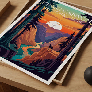 Kings Canyon National Park Poster - Sunset Canyon Print