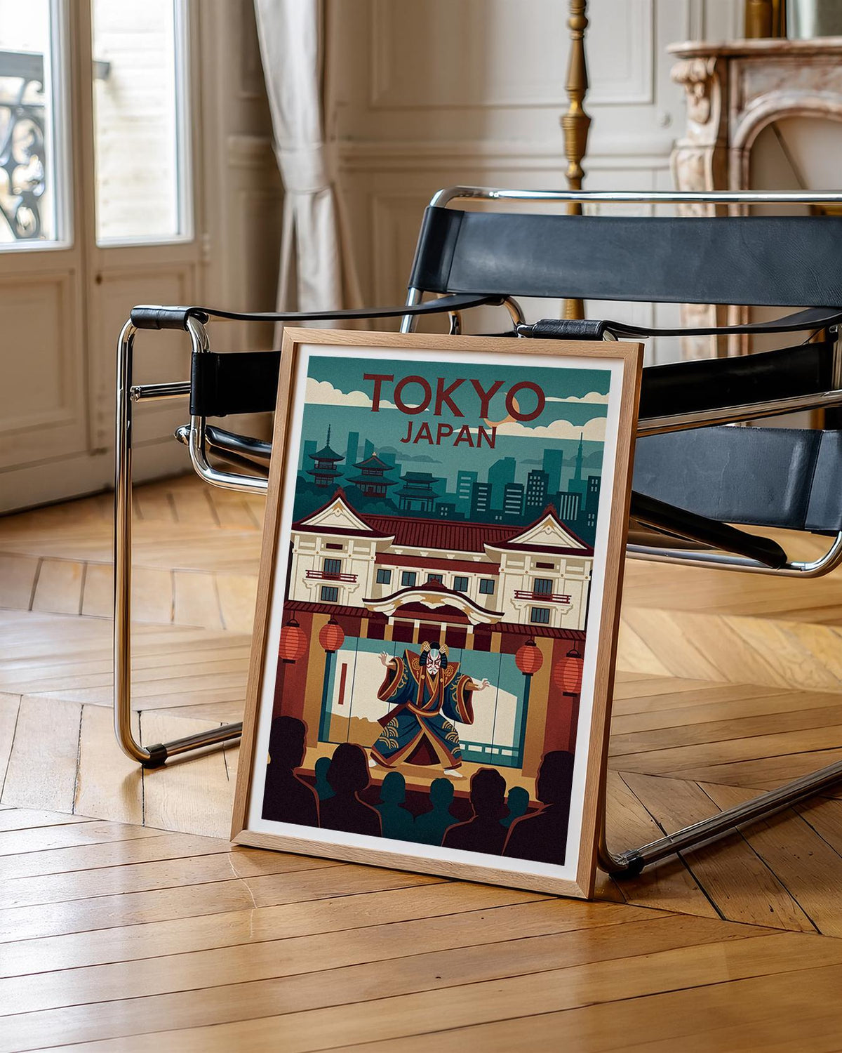 Tokyo Kabuki Print, Japan Theater Scene Poster Decor